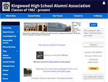 Tablet Screenshot of kingwoodalumni.org